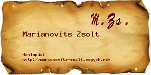 Marianovits Zsolt névjegykártya