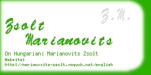 zsolt marianovits business card
